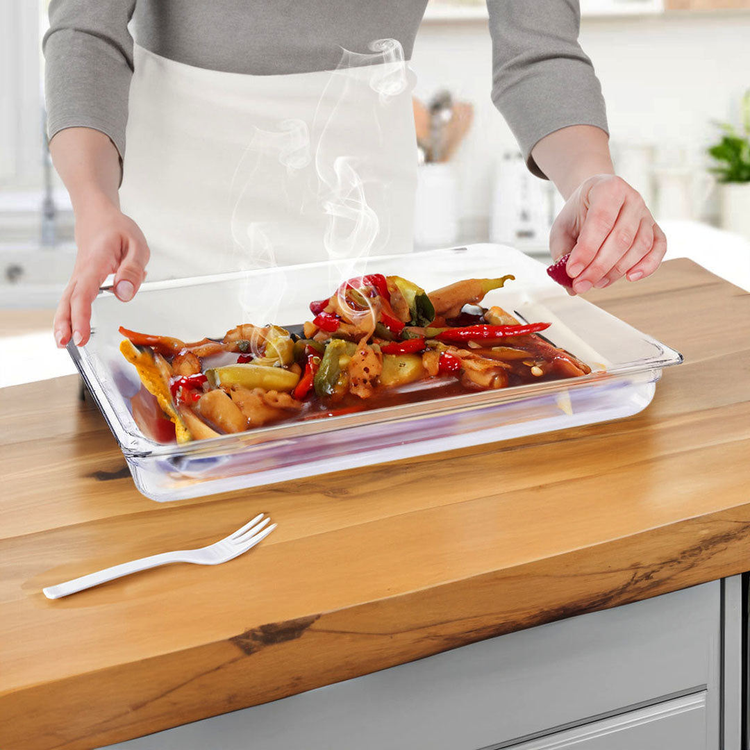 SOGA 65mm Clear Gastronorm GN Pan 1/2 Food Tray Storage - Cafe Supply