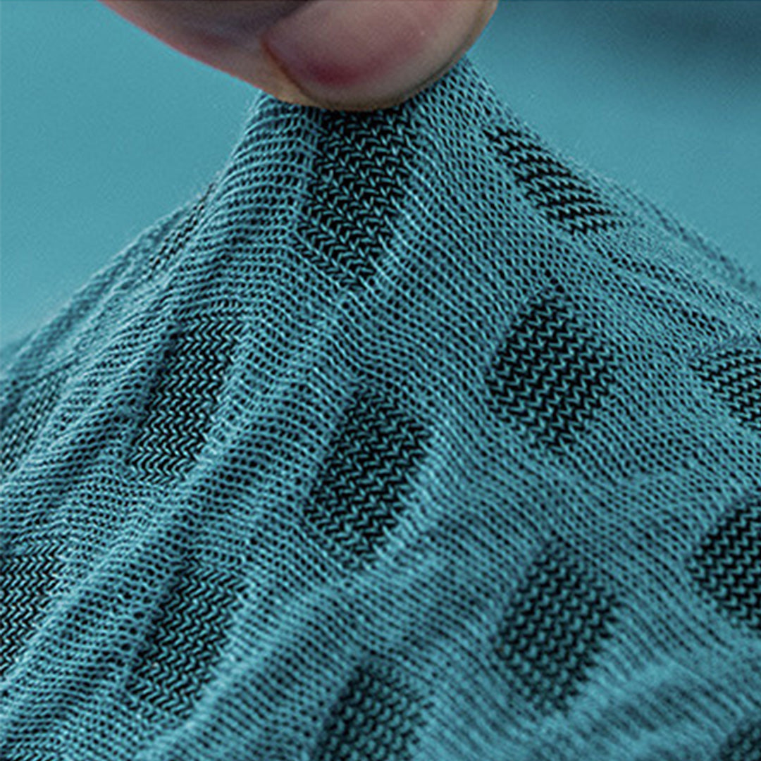 SOGA 4-Seater Blue Sofa Cover with Ruffled Skirt Couch Protector High Stretch Lounge Slipcover Home Decor - Cafe Supply