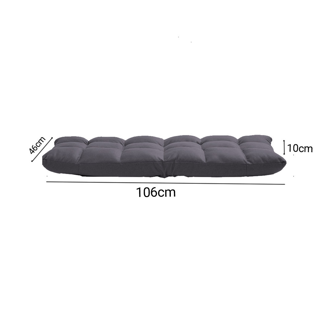 SOGA 2X Grey Lounge Floor Recliner Adjustable Gaming Sofa Bed Foldable Indoor Outdoor Backrest Seat Home Office Decor - Cafe Supply