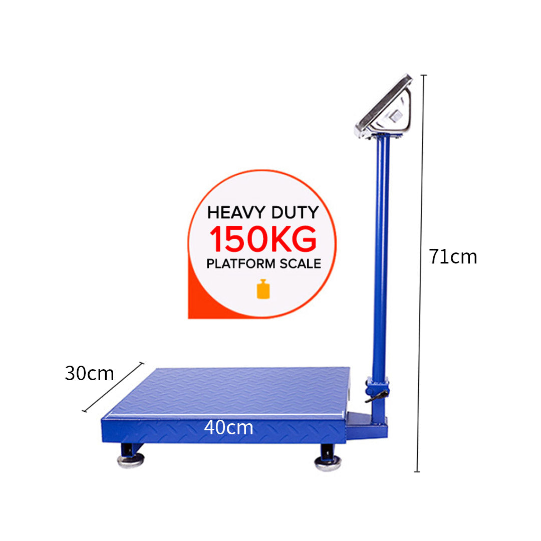 SOGA 2X 150kg Electronic Digital Platform Scale Computing Shop Postal Weight Blue - Cafe Supply