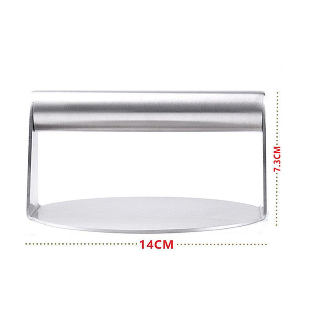 SOGA 2X Stainless Steel Burger Press Heavy-Duty Round Bacon Grill Smasher Flat Bottom Patty Maker - Cafe Supply