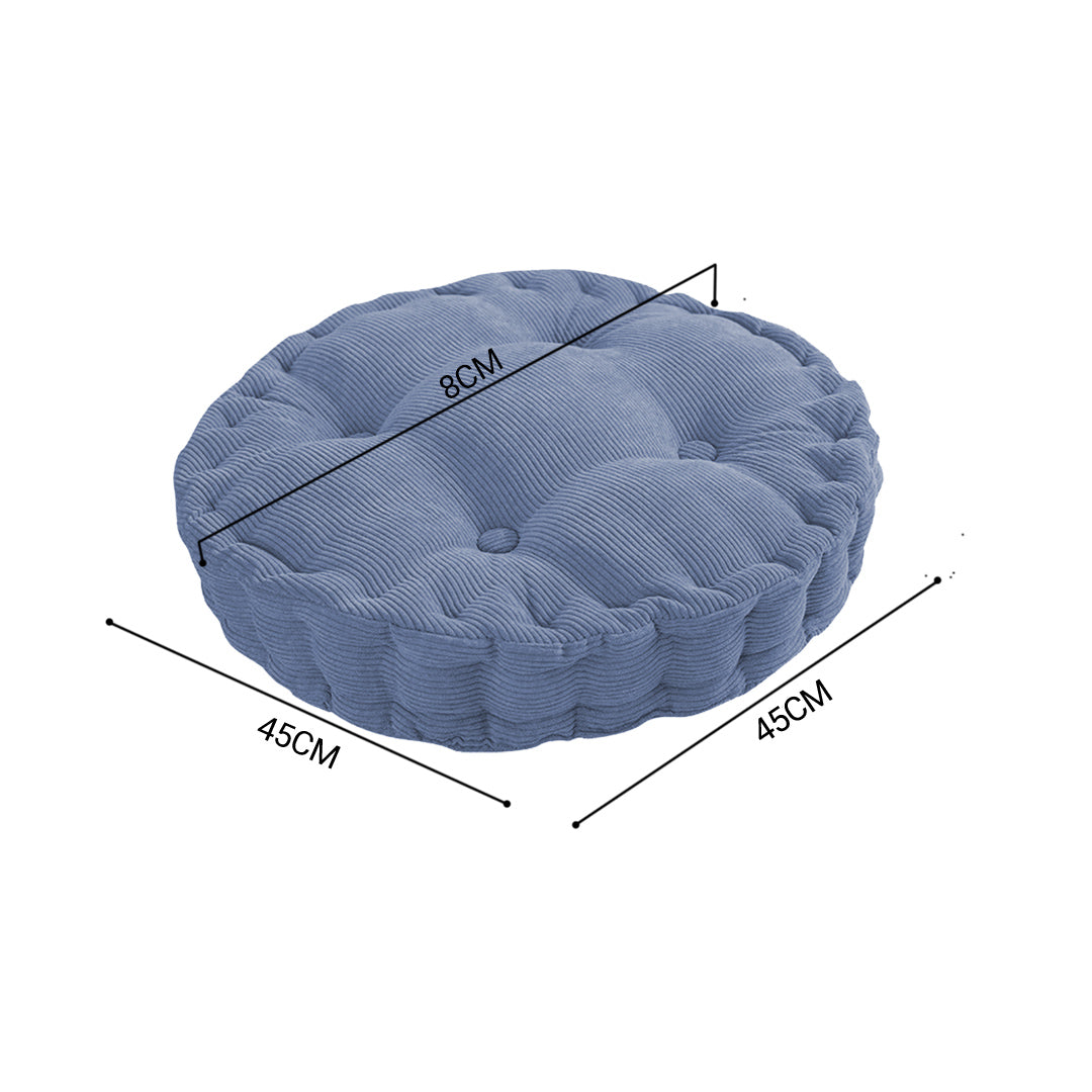 SOGA Blue Round Cushion Soft Leaning Plush Backrest Throw Seat Pillow Home Office Decor - Cafe Supply