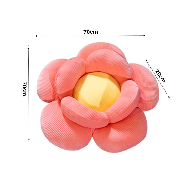 SOGA 2X Red Double Flower Shape Cushion Soft Bedside Floor Plush Pillow Home Decor - Cafe Supply
