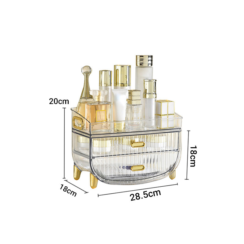 SOGA 2X 3 Tier Transparent Multifunctional Countertop Cosmetic Storage Makeup Skincare Holder Jewelry Cabinet Bathroom Desk Drawer Vanity Organiser - Cafe Supply