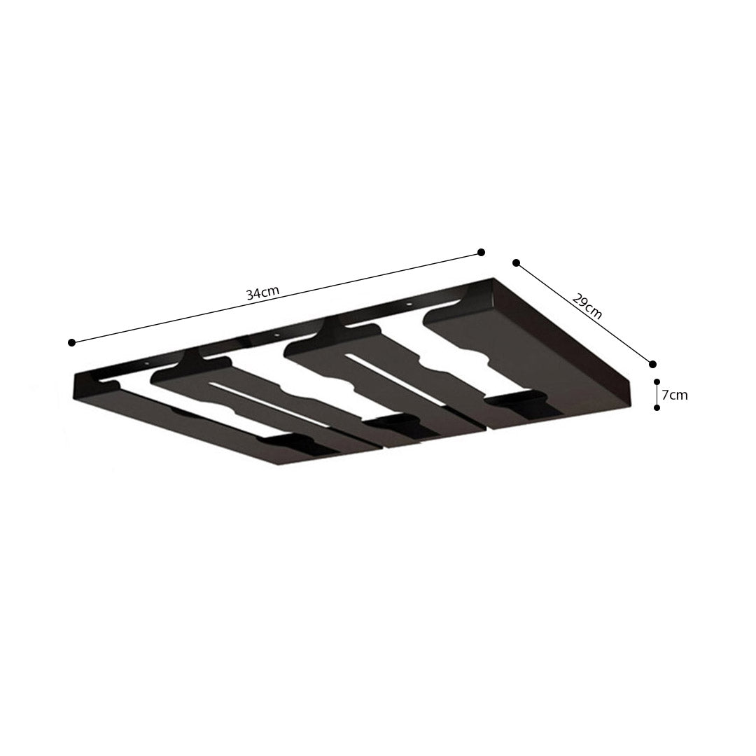 SOGA 34cm Wine Glass Holder Hanging Stemware Storage Organiser Kitchen Bar Restaurant Decoration - Cafe Supply