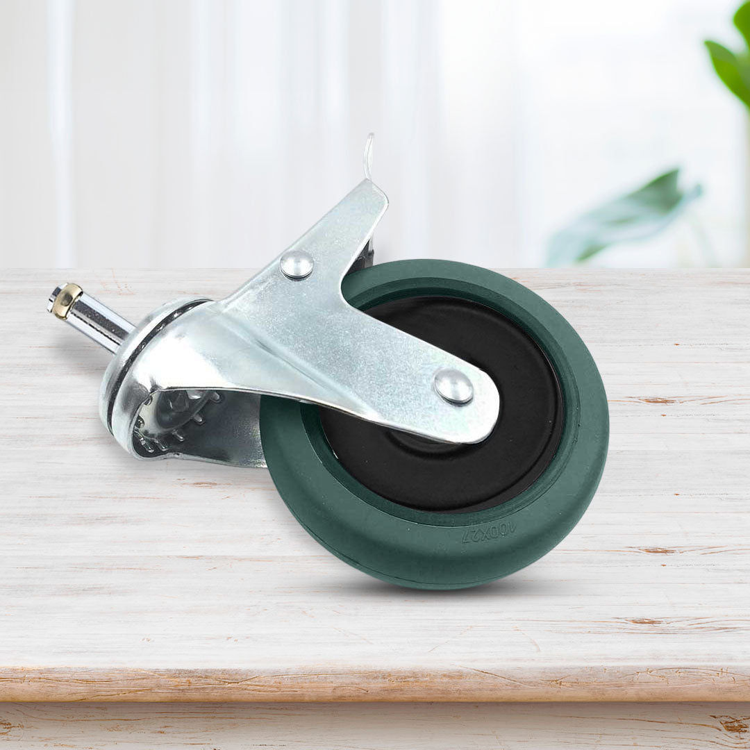 SOGA 2X 4" Heavy Duty Polyurethane Swivel Castor Brake Wheels - Cafe Supply