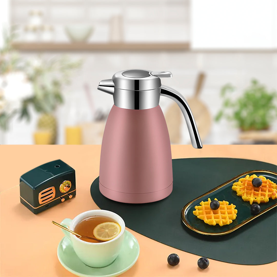 SOGA 1.8L Stainless Steel Kettle Insulated Vacuum Flask Water Coffee Jug Thermal Pink - Cafe Supply