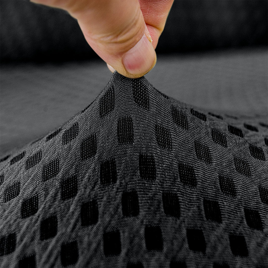 SOGA 1-Seater Dark Grey Sofa Cover with Ruffled Skirt Couch Protector High Stretch Lounge Slipcover Home Decor - Cafe Supply