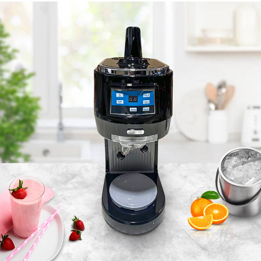 SOGA 2X 300 Watts Electric Ice Shaver Automatic Crusher Slicer Commercial Machine 70kgs/h Black - Cafe Supply