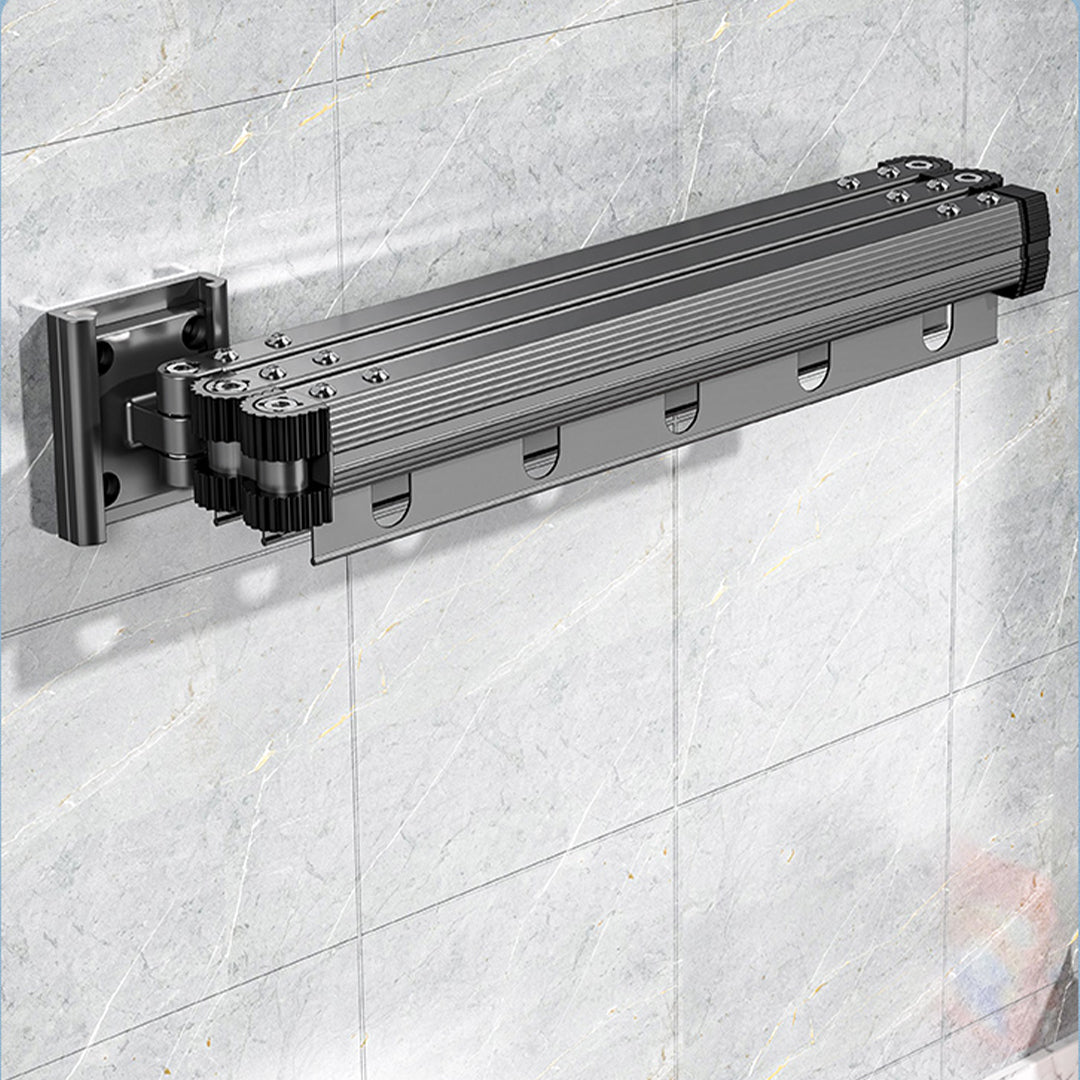 SOGA 2X 93.2cm Wall-Mounted Clothing Dry Rack Retractable Space-Saving Foldable Hanger - Cafe Supply