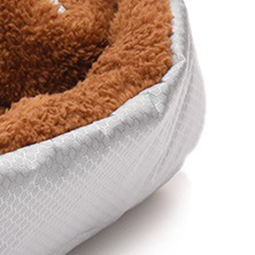 SOGA 2X Silver Dual-purpose Cushion Nest Cat Dog Bed Warm Plush Kennel Mat Pet Home Travel Essentials - Cafe Supply