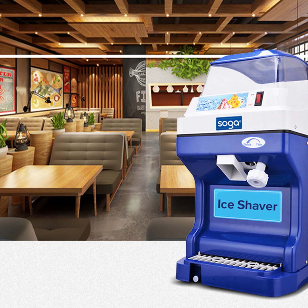 SOGA 2X Ice Shaver Commercial Electric Stainless Steel Ice Crusher Slicer Machine 180KG/h 88 - Cafe Supply