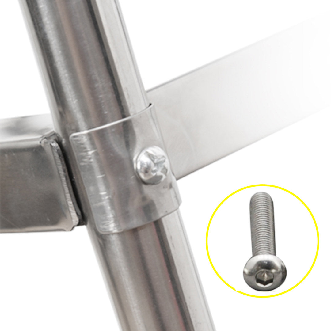 SOGA 2X 3 Tier Food Trolley Food Waste Cart Five Buckets Kitchen Food Utility 80x43x89cm Round - Cafe Supply