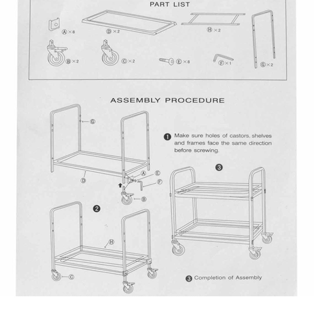 SOGA 2X 2 Tier 500x500x950 Stainless Steel Square Tube Drink Wine Food Utility Cart - Cafe Supply