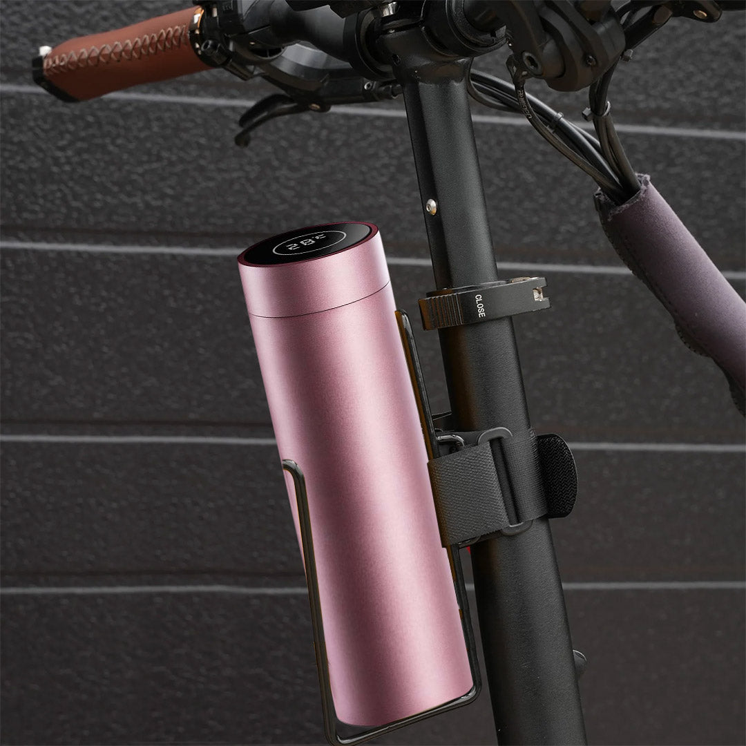 SOGA 2X 500ML Stainless Steel Smart LCD Thermometer Display Bottle Vacuum Flask Thermos Rose Gold - Cafe Supply