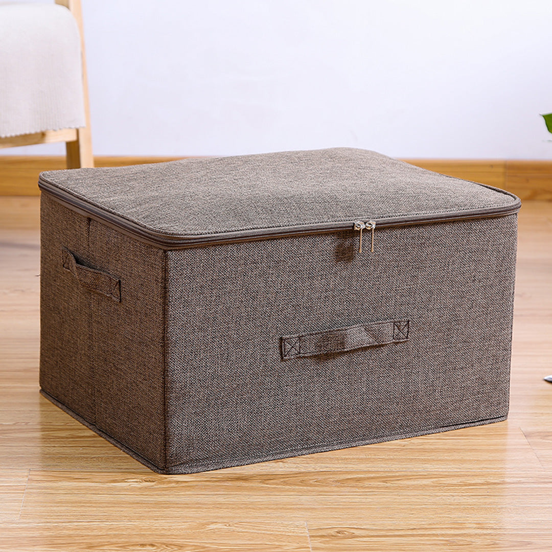 SOGA Coffee Large Portable Double Zipper Storage Box Moisture Proof Clothes Basket Foldable Home Organiser - Cafe Supply