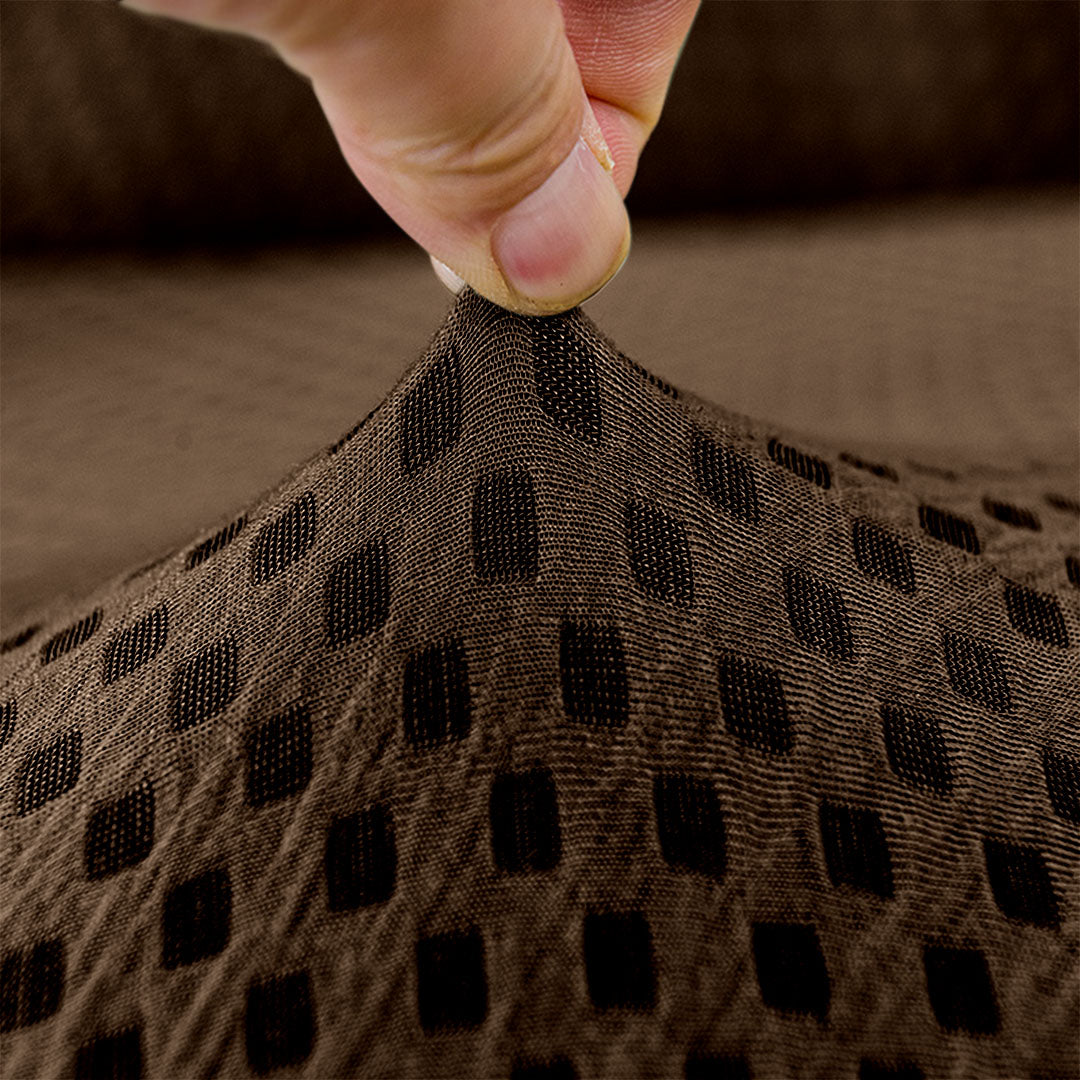 SOGA 2-Seater Coffee Sofa Cover with Ruffled Skirt Couch Protector High Stretch Lounge Slipcover Home Decor - Cafe Supply