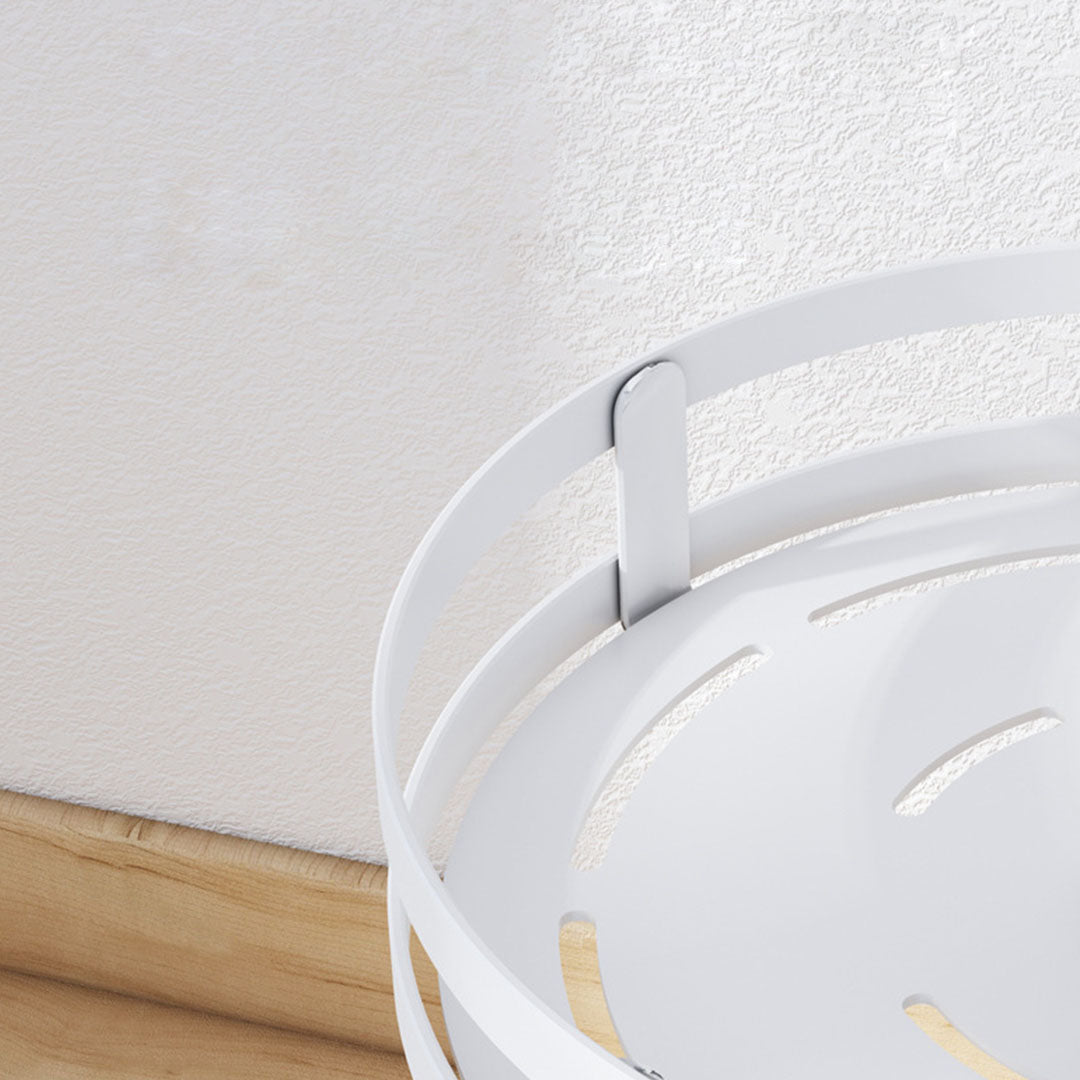 SOGA 2X 3 Tier Steel White Round Rotating Multi-Function Kitchen Portable Storage Spice Seasoning Kitchen Countertop Organiser Shelf - Cafe Supply