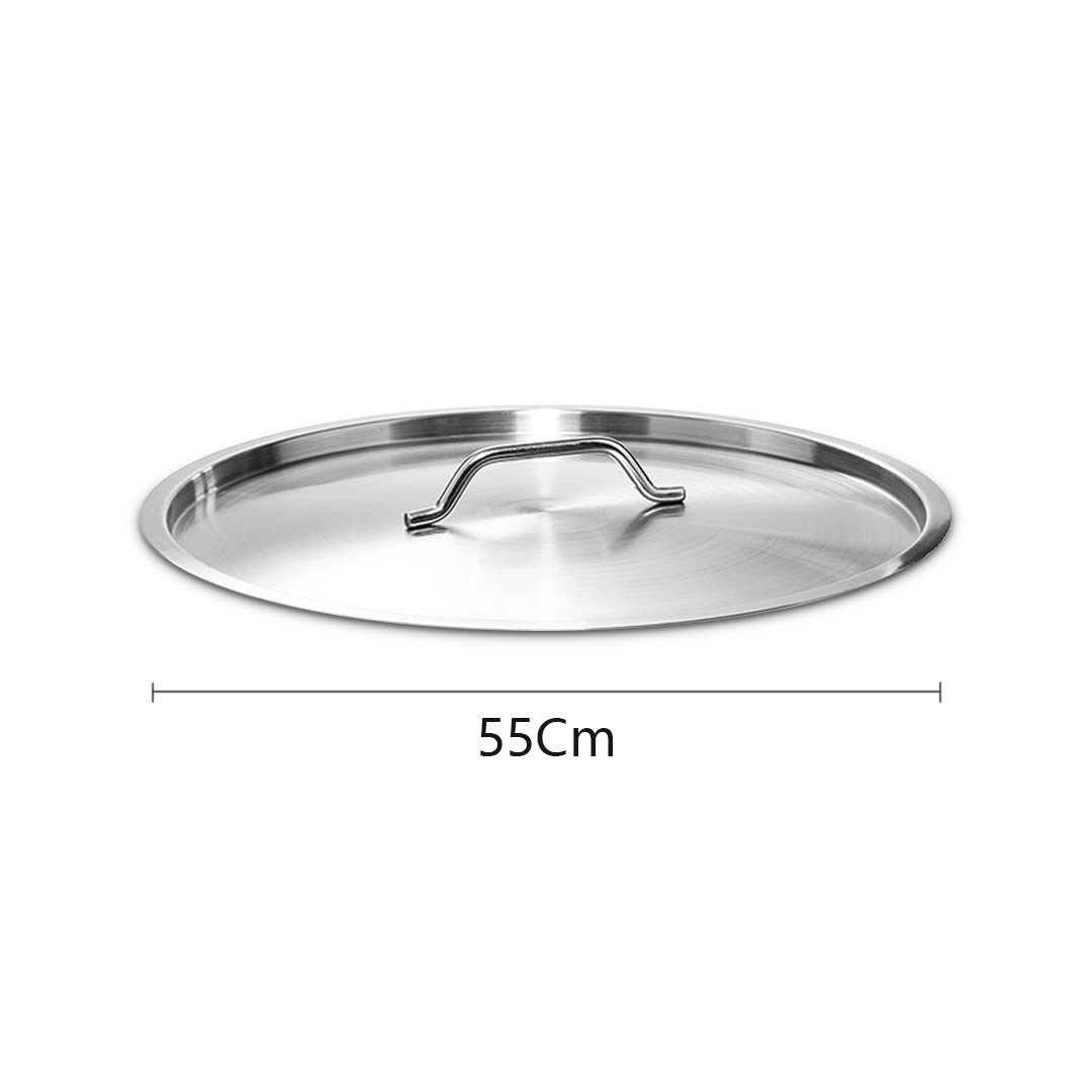SOGA 55cm Top Grade Stockpot Lid Stainless Steel Stock pot Cover - Cafe Supply