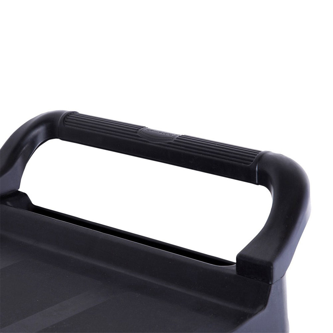 SOGA 3 Tier Covered Food Trolley Food Waste Cart Storage Mechanic Kitchen Black - Cafe Supply