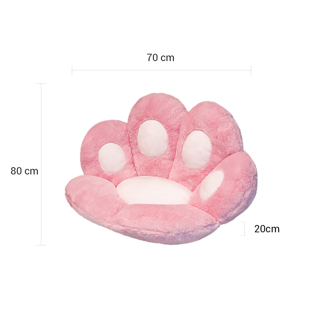SOGA 2X Pink Paw Shape Cushion Warm Lazy Sofa Decorative Pillow Backseat Plush Mat Home Decor - Cafe Supply