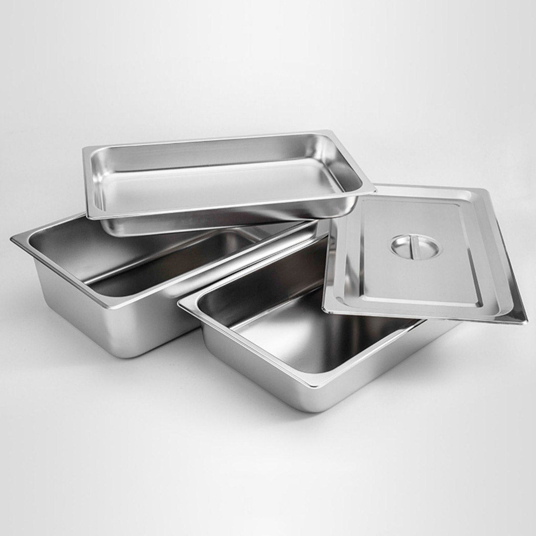 SOGA 6X Gastronorm GN Pan Full Size 1/1 GN Pan 6.5cm Deep Stainless Steel Tray - Cafe Supply