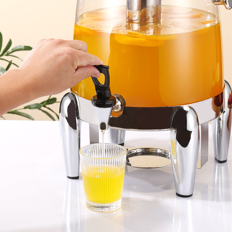 SOGA Stainless Steel 12L Beverage Dispenser Hot and Cold Juice Water Tea Chafer Urn Buffet Drink Container Jug - Cafe Supply
