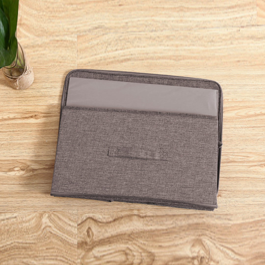 SOGA Coffee Small Portable Double Zipper Storage Box Moisture Proof Clothes Basket Foldable Home Organiser - Cafe Supply