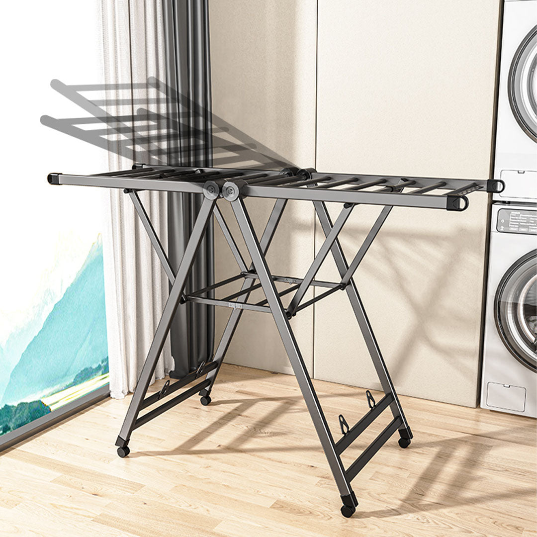 SOGA 2X 1.4m Portable Wing Shape Clothes Drying Rack Foldable Space-Saving Laundry Holder - Cafe Supply