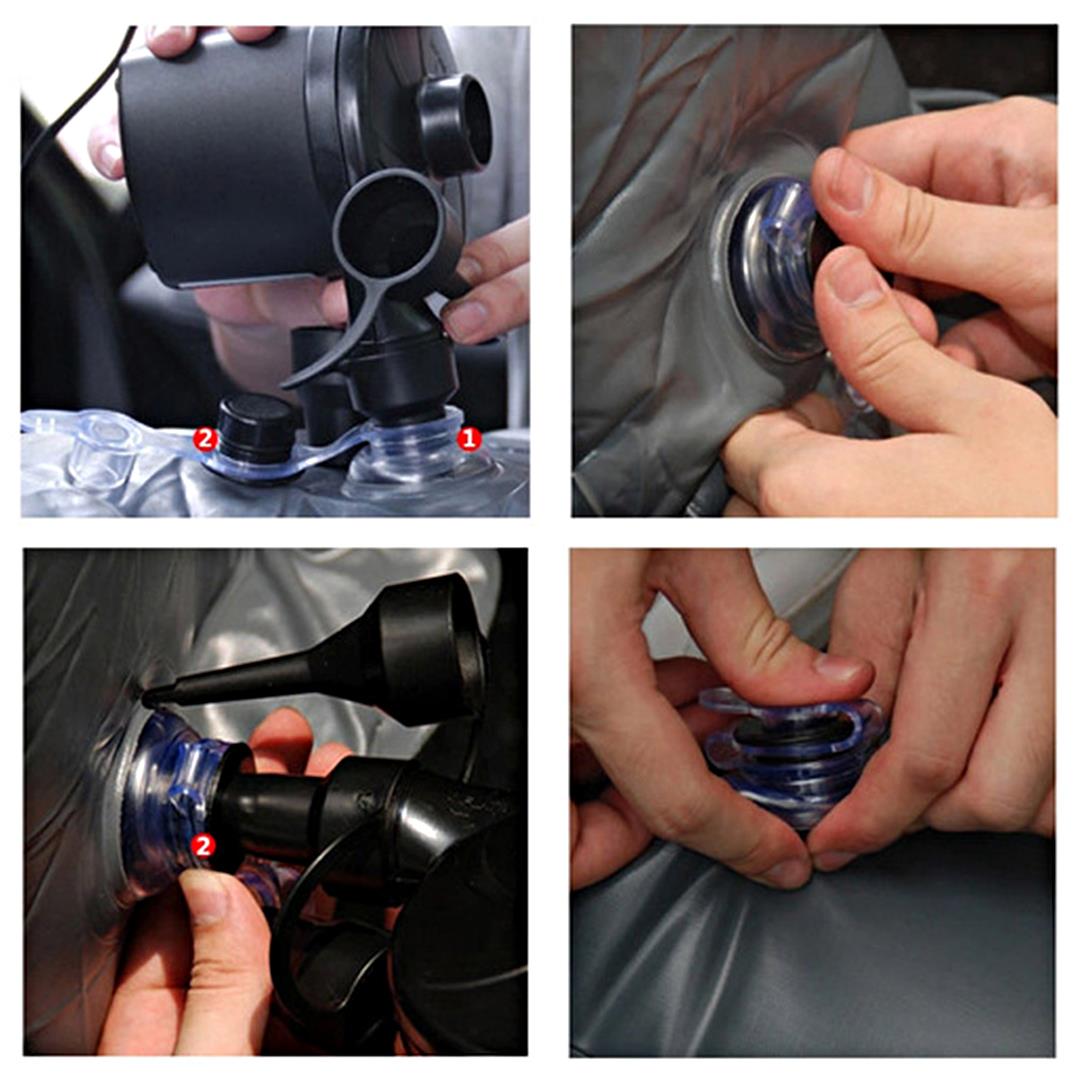 SOGA 2X Inflatable Car Mattress Portable Travel Camping Air Bed Rest Sleeping Bed Grey - Cafe Supply