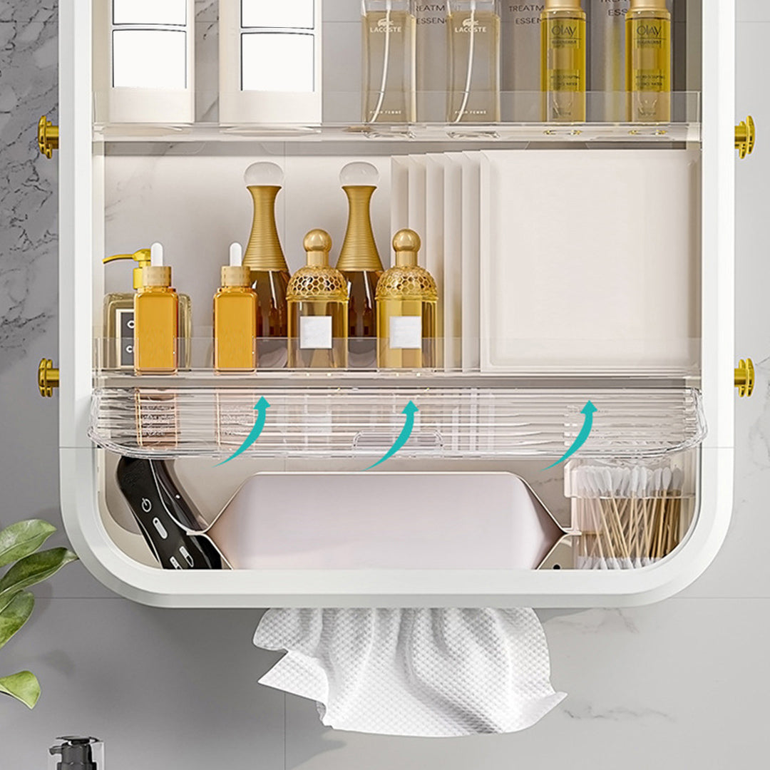 SOGA White Multi Tier Cosmetic Storage Rack Bathroom Vanity Tray Display Stand Organiser - Cafe Supply