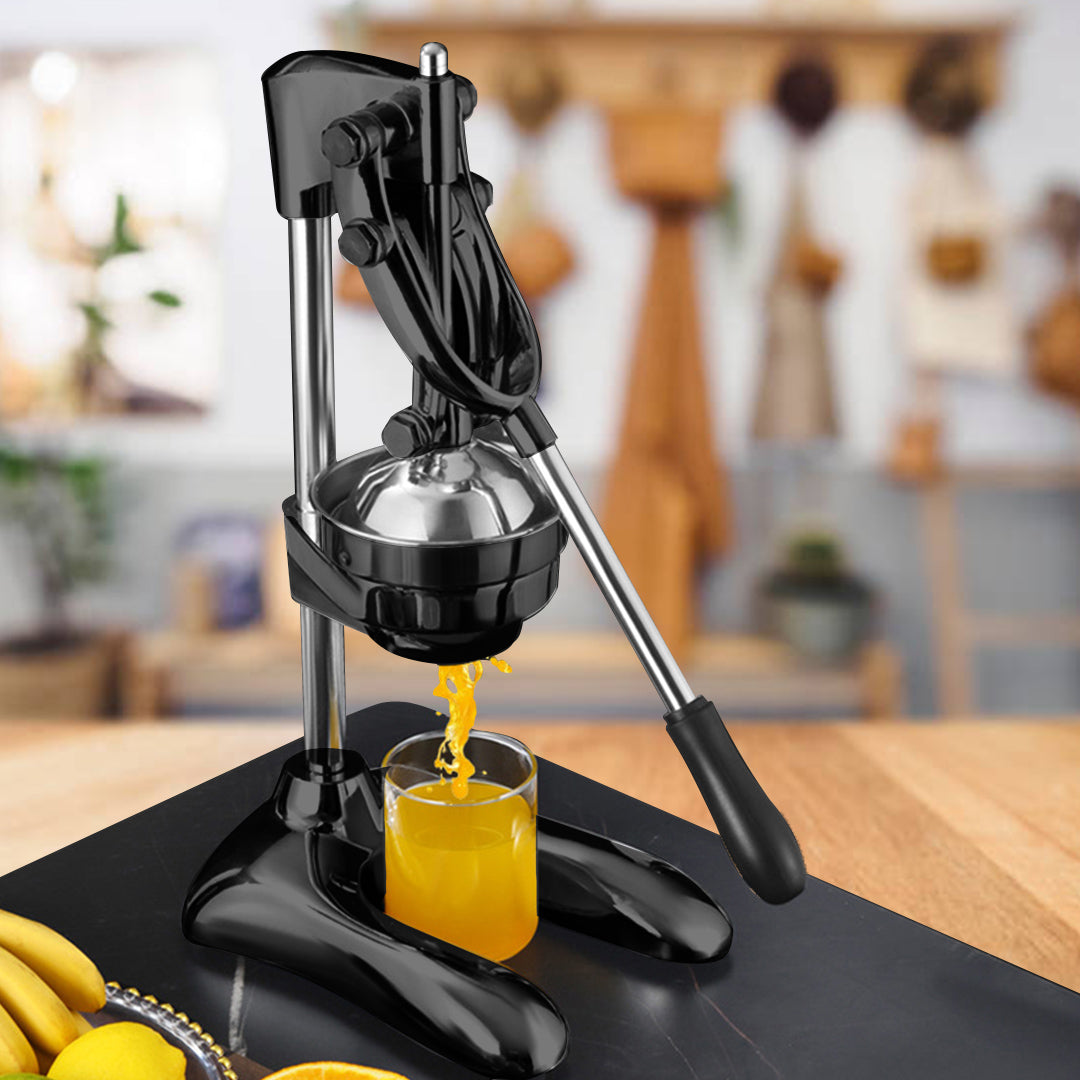 SOGA Stainless Steel Manual Juicer Hand Press Juice Extractor Squeezer Lemon Orange Citrus Black - Cafe Supply