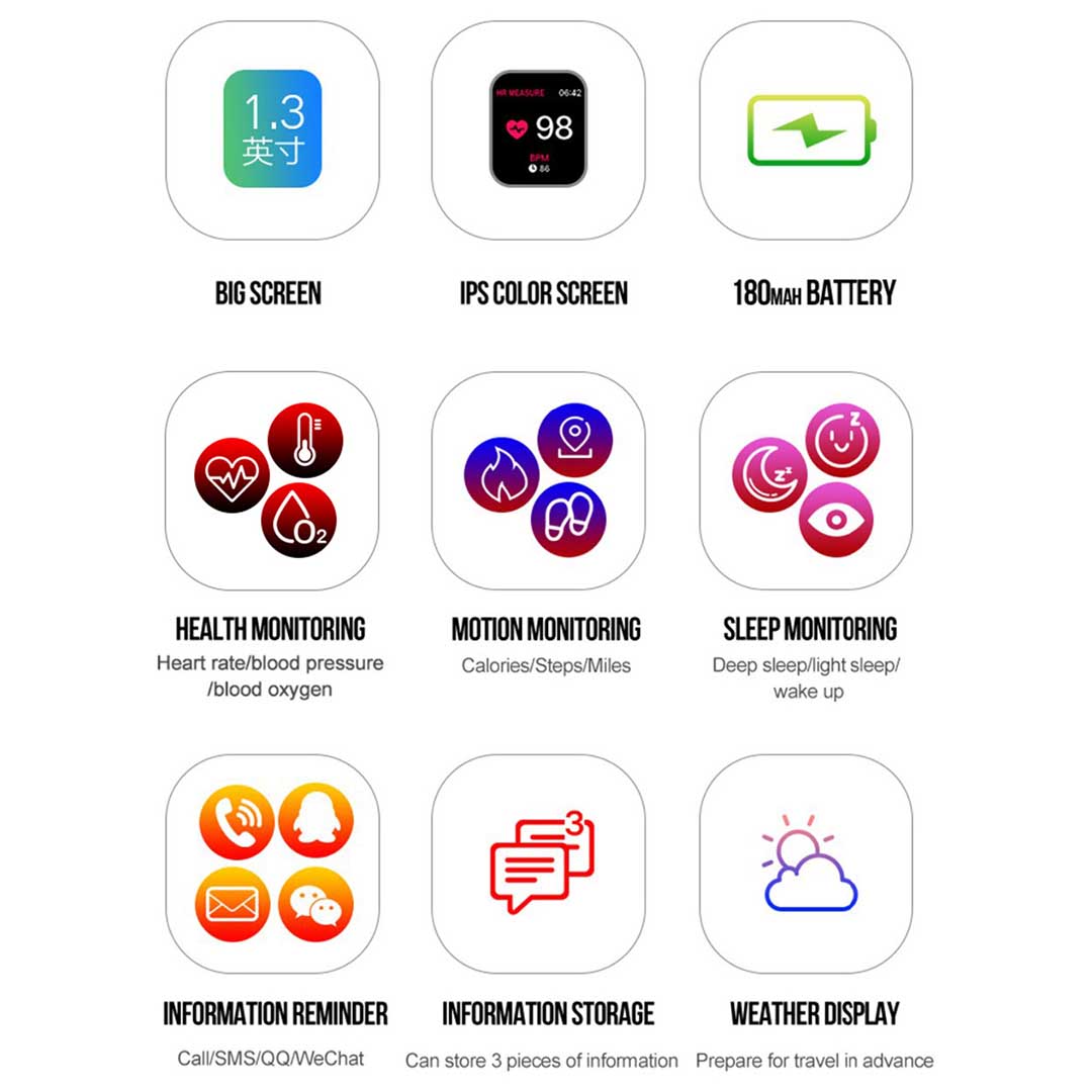 SOGA Waterproof Fitness Smart Wrist Watch Heart Rate Monitor Tracker White - Cafe Supply