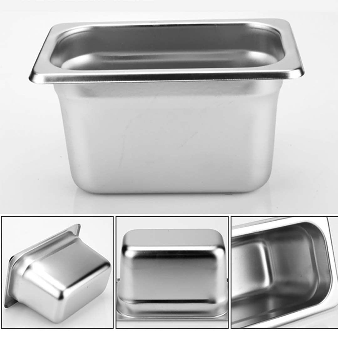 SOGA Gastronorm GN Pan Full Size 1/1 GN Pan 20cm Deep Stainless Steel Tray With Lid - Cafe Supply