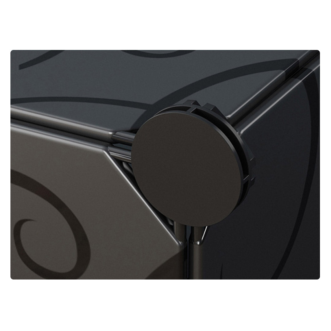 SOGA 10 Tier 3 Column Shoe Rack Organizer Sneaker Footwear Storage Stackable Stand Cabinet Portable Wardrobe with Cover - Cafe Supply