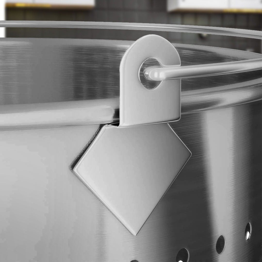 SOGA 33L 18/10 Stainless Steel Stockpot with Perforated Stock pot Basket Pasta Strainer - Cafe Supply