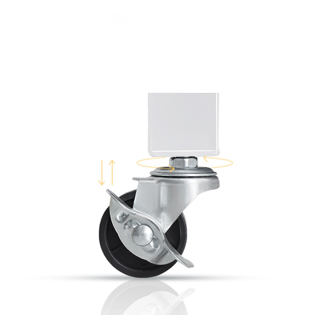 SOGA 5 Tier Steel White Foldable Kitchen Cart Multi-Functional Shelves Portable Storage Organizer with Wheels - Cafe Supply