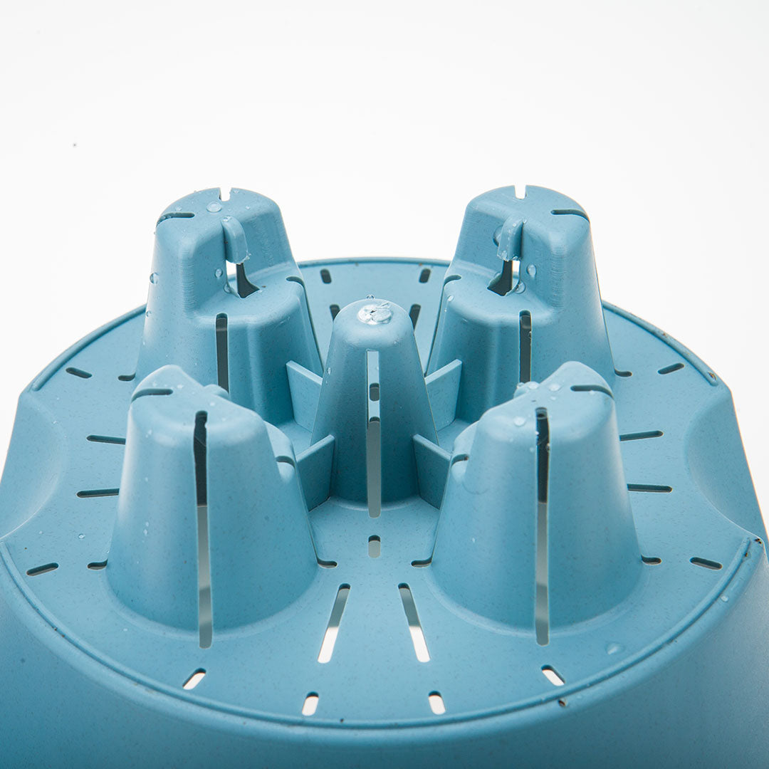 SOGA 19.5 cm Blue Plastic Plant Pot Self Watering Planter Flower Bonsai Outdoor Garden Decor Set of 2 - Cafe Supply