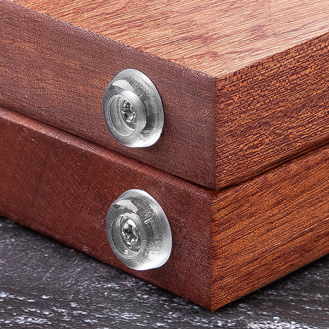 SOGA 2X 26cm Rectangular Wooden Ebony Butcher Block Non-slip Chopping Food Serving Tray Charcuterie Board - Cafe Supply