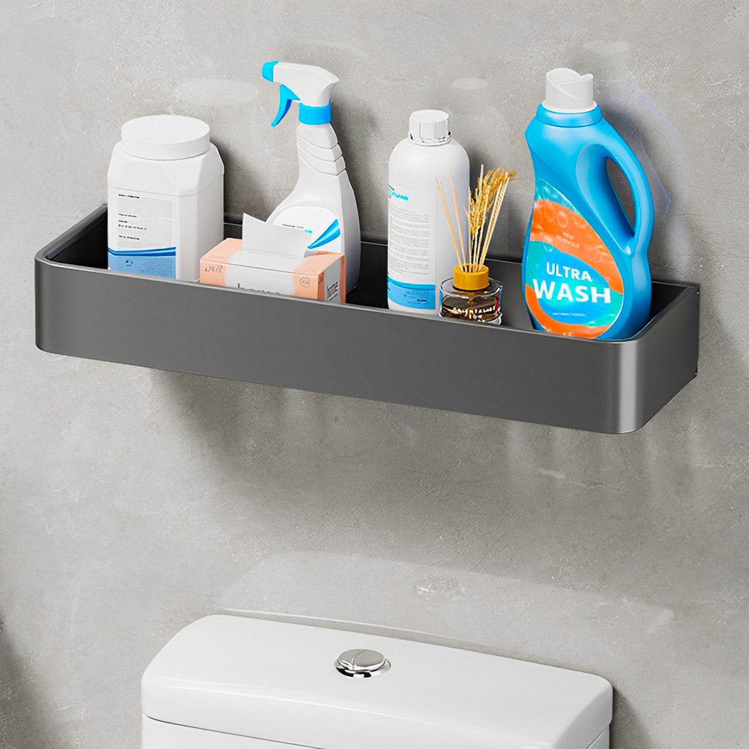 SOGA 2X 32cm Black Wall-Mounted Rectangular Kitchen Spice Storage Organiser Space Saving Condiments Shelf Rack - Cafe Supply