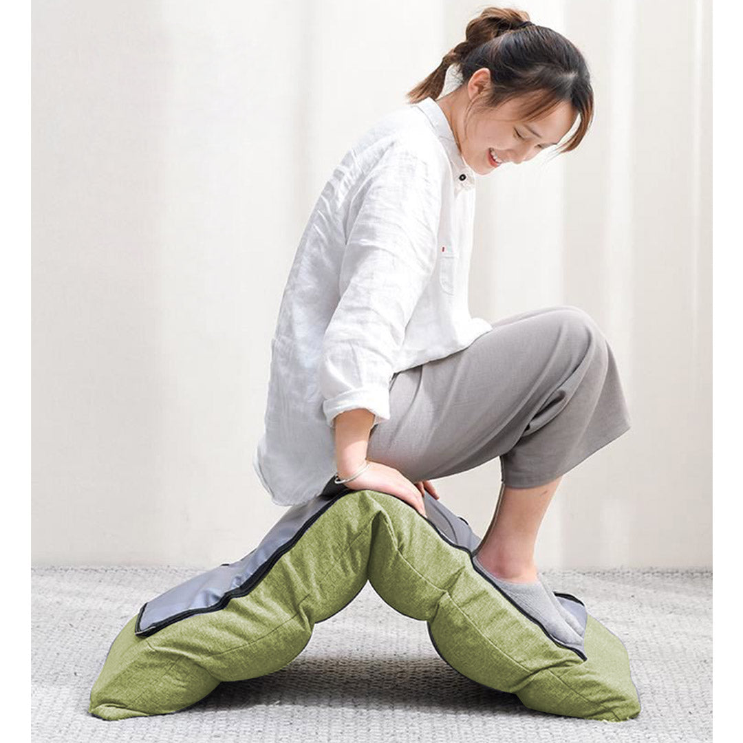 SOGA 2X Lounge Floor Recliner Adjustable Lazy Sofa Bed Folding Game Chair Yellow Green - Cafe Supply