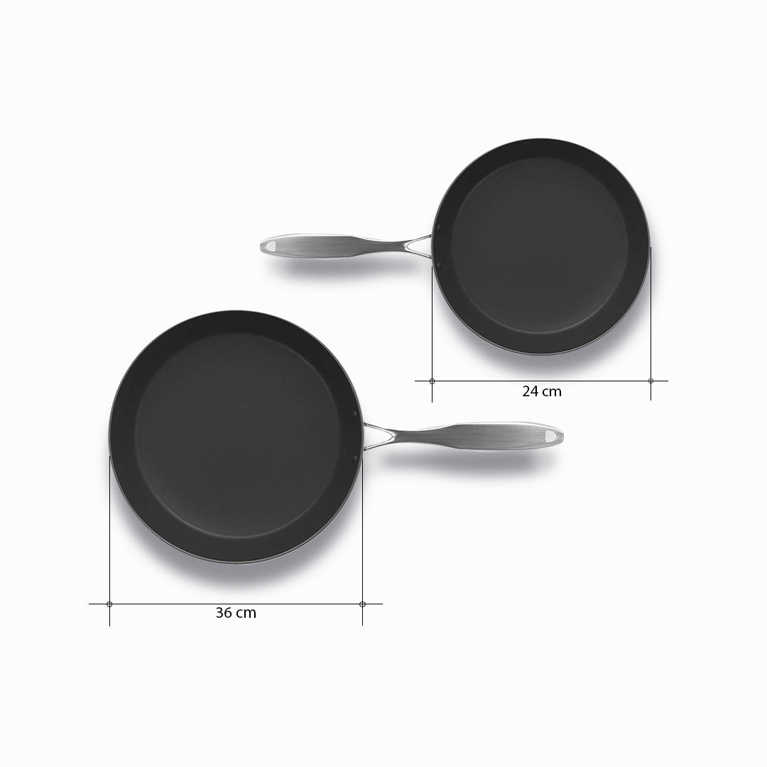 SOGA Stainless Steel Fry Pan 24cm 36cm Frying Pan Induction Non Stick Interior - Cafe Supply