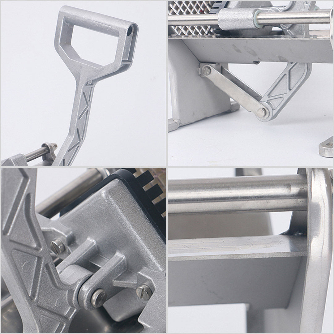 SOGA Stainless Steel Potato Cutter Commercial-Grade French Fry and Fruit/Vegetable Slicer with 3 Blades - Cafe Supply