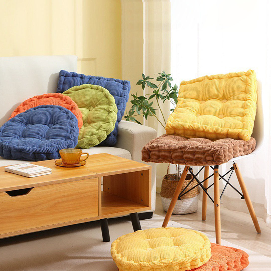 SOGA 2X Blue Round Cushion Soft Leaning Plush Backrest Throw Seat Pillow Home Office Decor - Cafe Supply