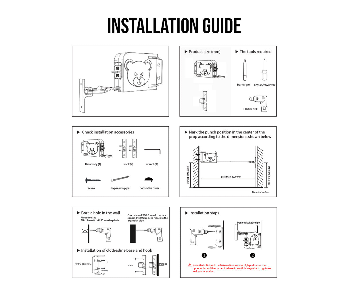 SOGA 2X 160mm Wall-Mounted Clothes Line Dry Rack Retractable Space-Saving Foldable Hanger White - Cafe Supply