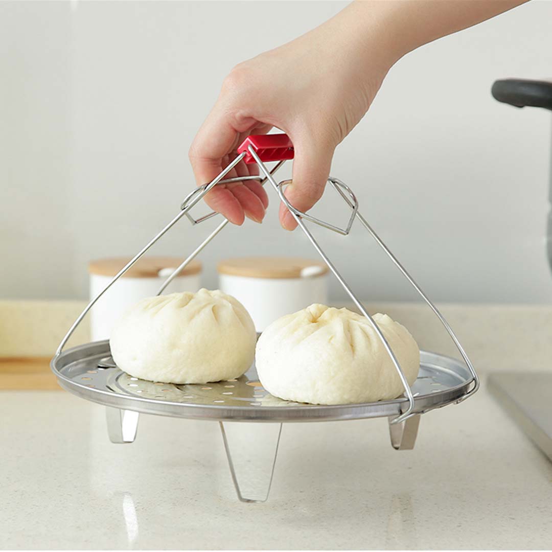 SOGA 2X 39cm Stainless Steel Steamer Insert Stock Pot Steaming Rack Stockpot Tray - Cafe Supply