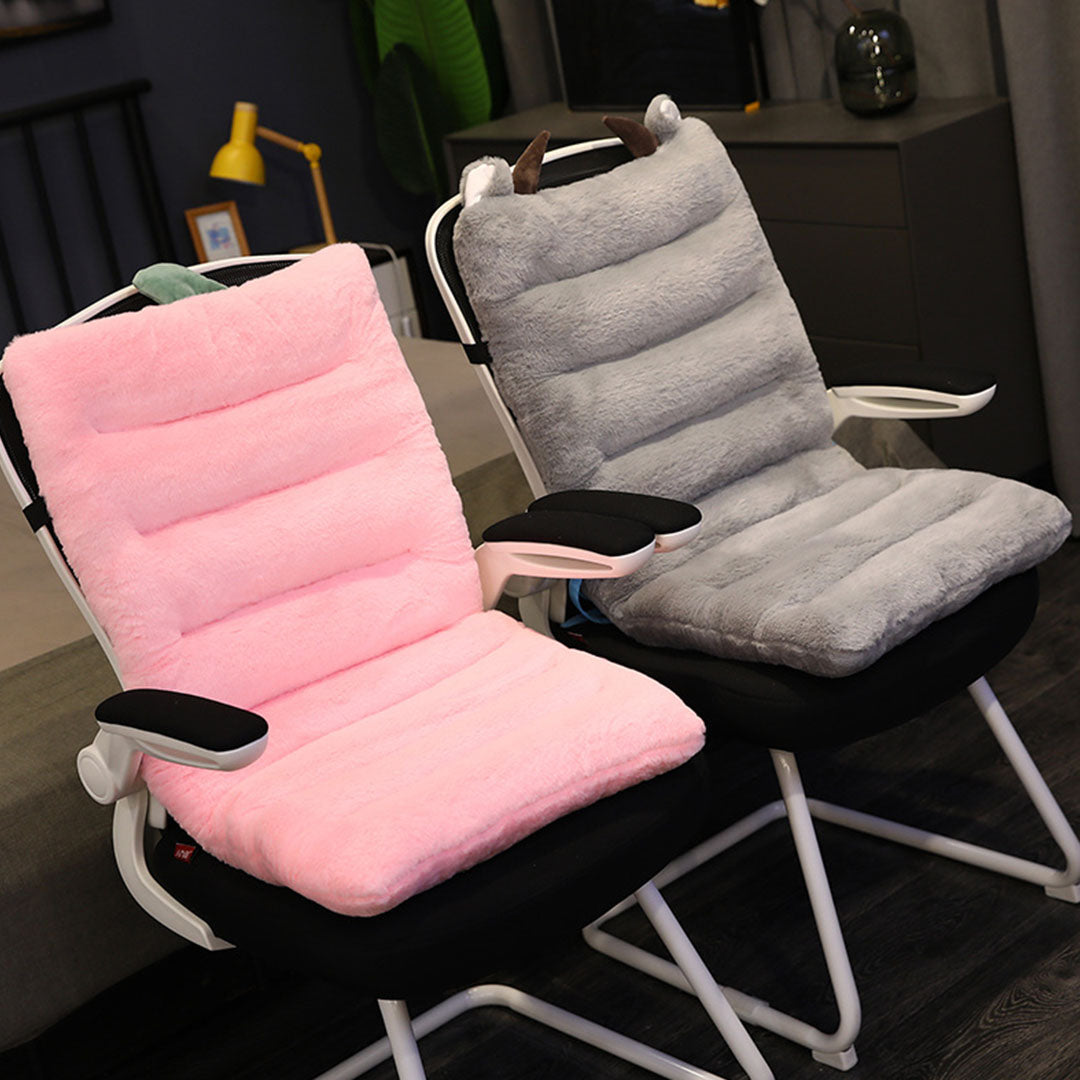 SOGA 2X Pink One Piece Strawberry Cushion Office Sedentary Butt Mat Back Waist Chair Support Home Decor - Cafe Supply