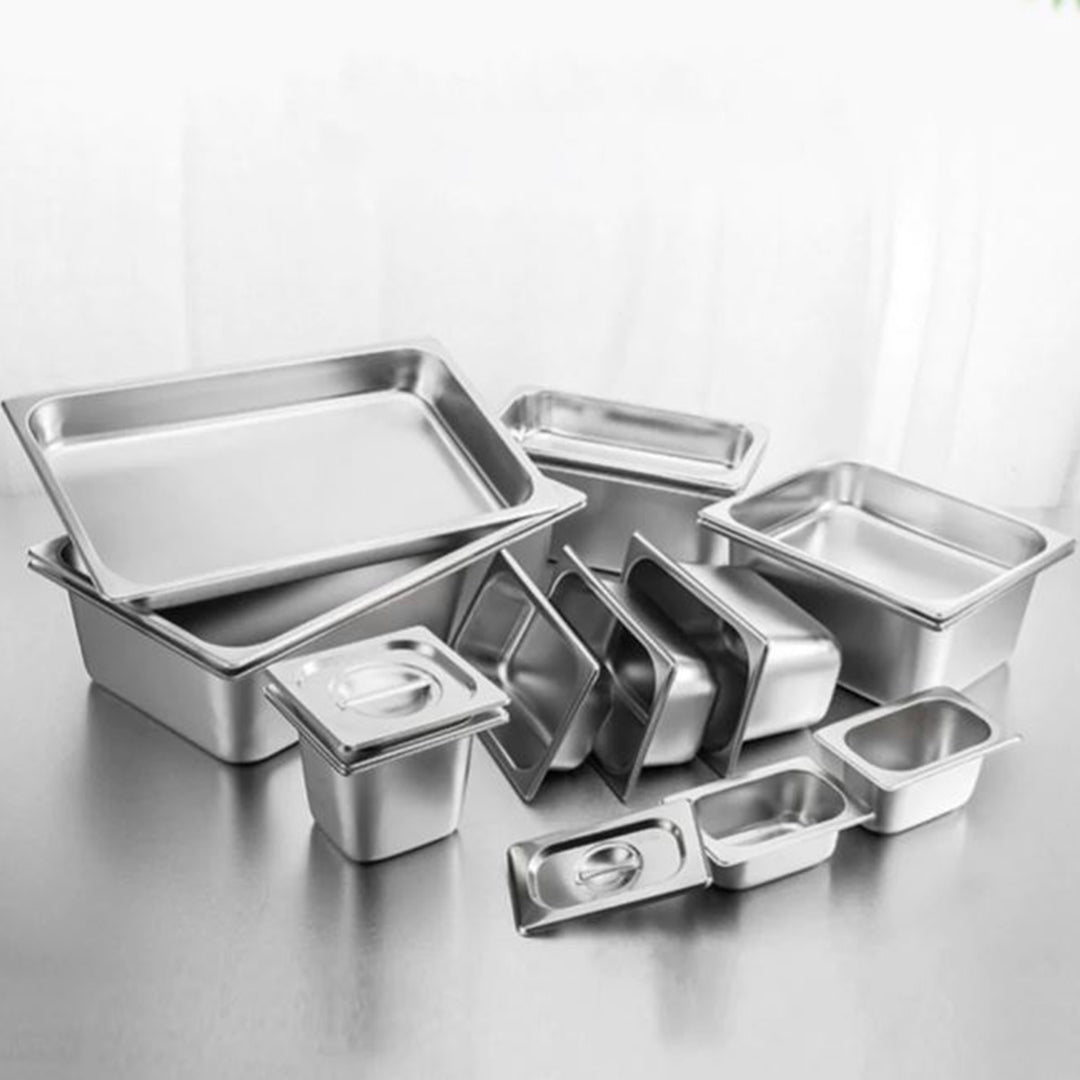 SOGA 2X Gastronorm GN Pan Full Size 1/1 GN Pan 2cm Deep Stainless Steel Tray - Cafe Supply