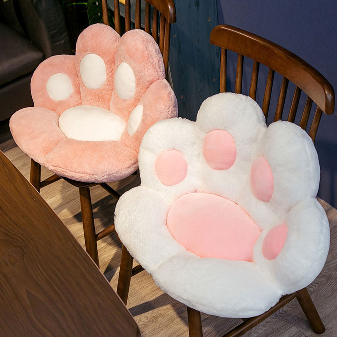 SOGA 2X 70cm Pink Paw Shape Cushion Warm Lazy Sofa Decorative Pillow Backseat Plush Mat Home Decor - Cafe Supply