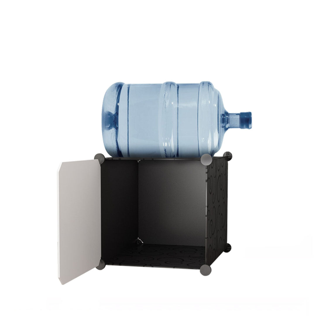 SOGA 10 Cubes Black Portable Wardrobe Divide-Grid Modular Storage Organiser Foldable Closet with Doors - Cafe Supply